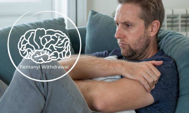 a male experiencing fentanyl withdrawal symptoms