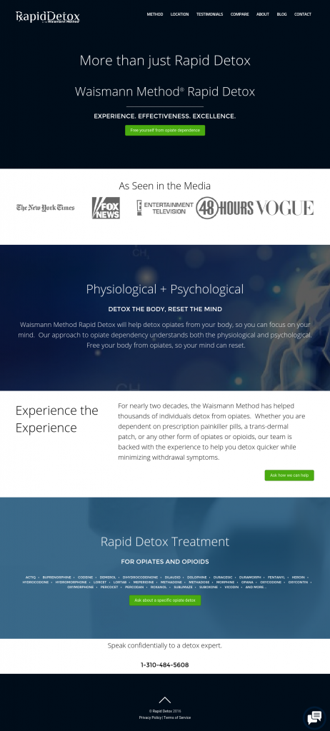 Fresh New Website, Same Great Leaders in Rapid Detox